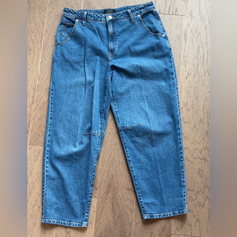 Banana Republic Blue Women's Mid Rise Barrel Jeans